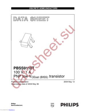 PBSS9110T datasheet  