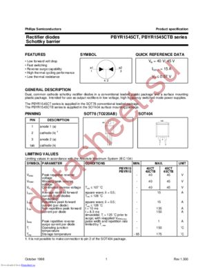 PBYR1545CT datasheet  