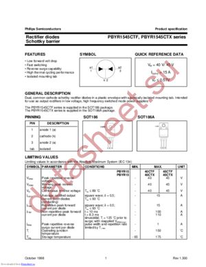 PBYR1545CTX datasheet  