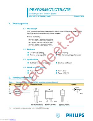 PBYR2545CT datasheet  