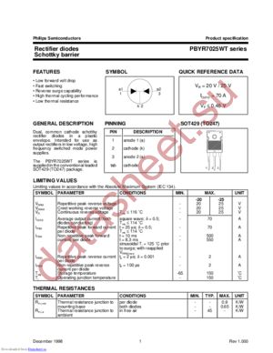 PBYR7025WT datasheet  