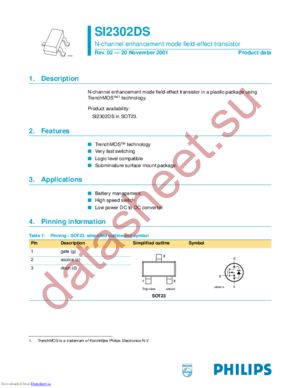 SI2302DS,215 datasheet  