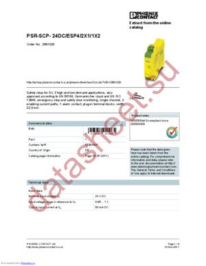 PSR-SCP-24DC/ESP4/2X1/1X2 datasheet  