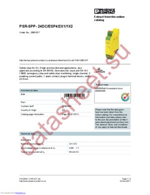 PSR-SPP-24DC/ESP4/2X1/1X2 datasheet  