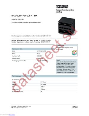 1961164 datasheet  