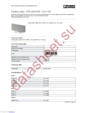 0311139 datasheet  