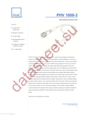 PHV1000-3 datasheet  
