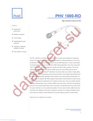 PHV1000-RO datasheet  