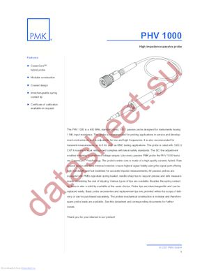 PHV1000 datasheet  