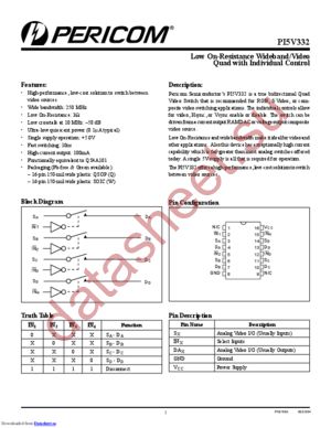 pi5v332 datasheet  