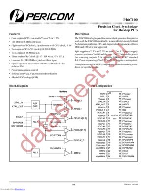 PI6C100 datasheet  