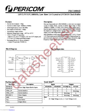 PI6C10806BLE datasheet  