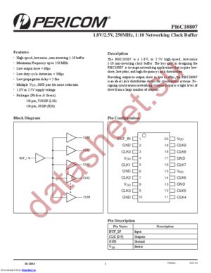 PI6C10807HEX datasheet  