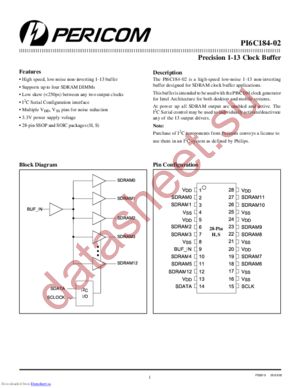 PI6C184-02S datasheet  