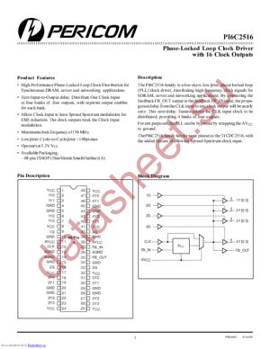 PI6C2516 datasheet  