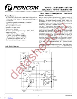 PI74FCT2652TR datasheet  