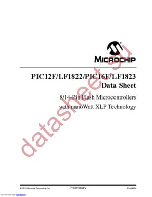 PIC12LF1822-I/MF datasheet  