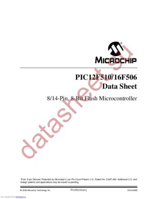PIC12F510-I/L datasheet  