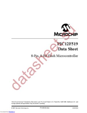 PIC12F519T-E/MC datasheet  