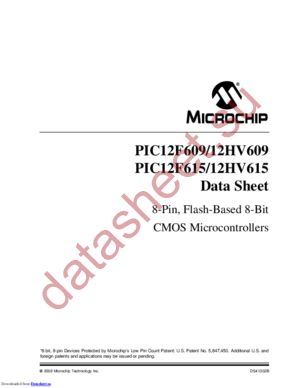 PIC12F615-I/MF datasheet  