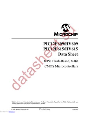 PIC12HV615T-E-MS datasheet  