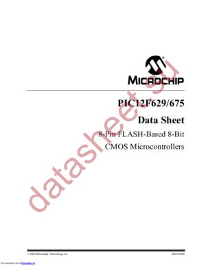 PIC12F675-I/PG datasheet  