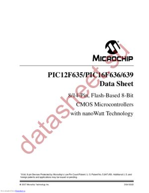 PIC12F635-E/MD datasheet  
