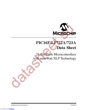 PIC16F722AT-E/ML datasheet  
