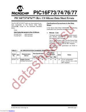 PIC16F76-I/SPG datasheet  