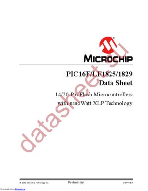 PIC16LF1825-I/P datasheet  