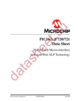 PIC16F721-MV/ML datasheet  