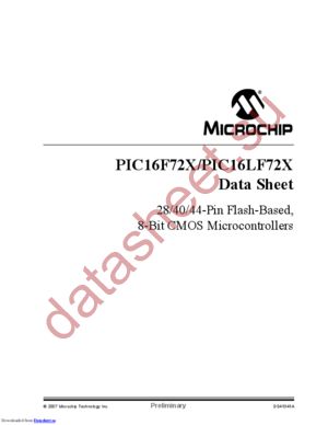 PIC16F723-I/P datasheet  