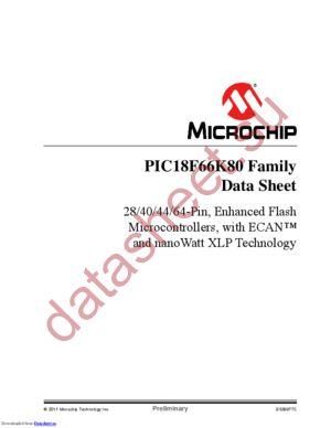 PIC18LF65K80T-I/PT datasheet  