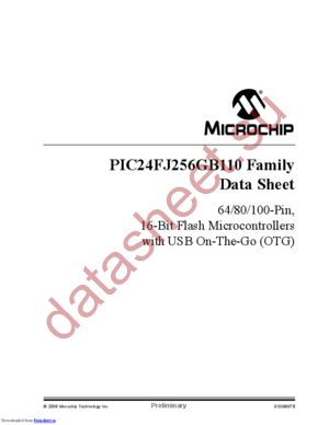 PIC24FJ64GB106-I/PT datasheet  