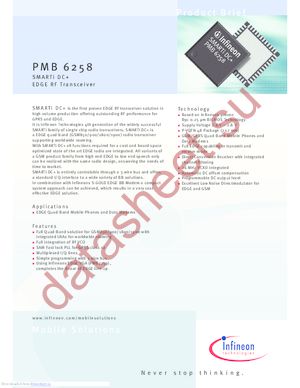 PMB6258 datasheet  