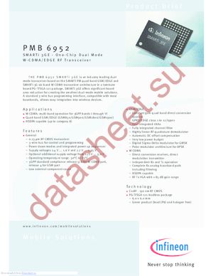 pmb6952 datasheet  