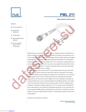 PML211 datasheet  