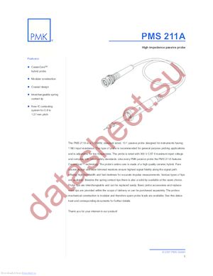 PMS211A datasheet  