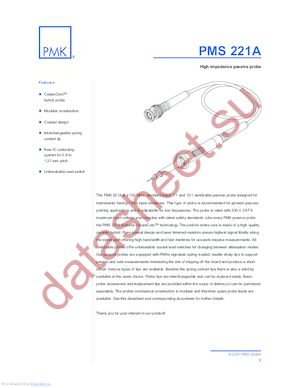 PMS221A datasheet  