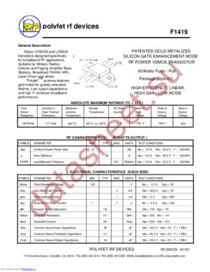 F1419 datasheet  