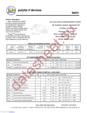 S8221 datasheet  