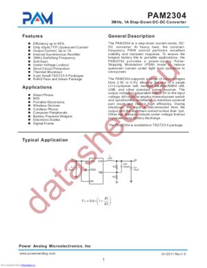 PAM2304AABADJ datasheet  