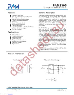 PAM2305AAB120 datasheet  