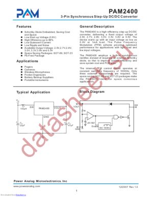 PAM24001AA200 datasheet  