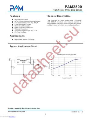 PAM2800 datasheet  