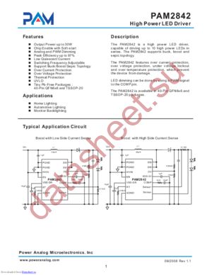 PAM2842RGR datasheet  