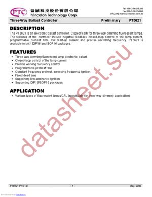 PT5621-S datasheet  