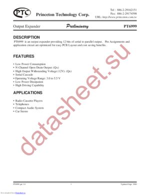 PT6999 datasheet  