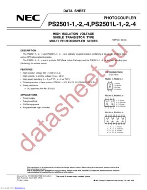 PS2501L-1-E4 datasheet  