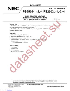 PS2502L-1-E4 datasheet  